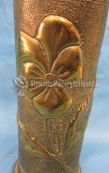  German WWI Trench Art, 7.7cm l.F.K. 96 Shell Casing, Marne — image 3