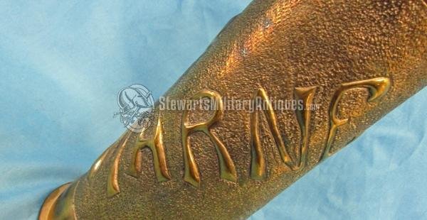  German WWI Trench Art, 7.7cm l.F.K. 96 Shell Casing, Marne — image 4