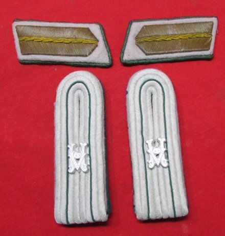 German WWII Heer Beamte Officer Shoulder Board & Collar Tab Set — image 2