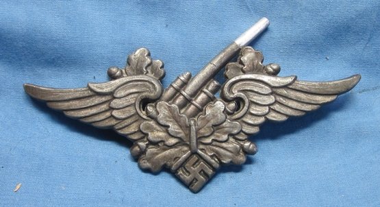 German WWII Spelter Luftwaffe Flak Emblem, Wall Plaque — image 2