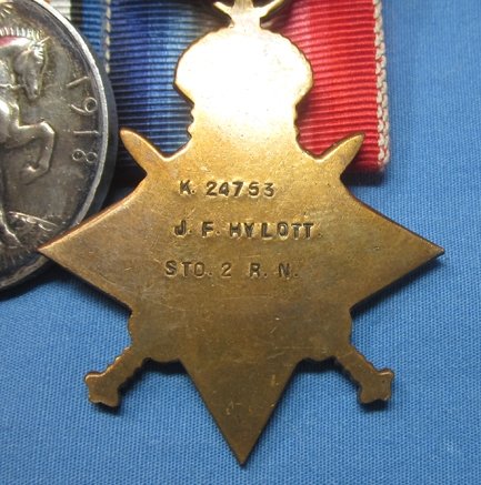 British WWI Royal Navy Trio, Hylott, Stoker 2nd Class. — image 4