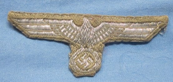 German WWII Heer Officers Flat Wire Overseas Hat Eagle — image 2