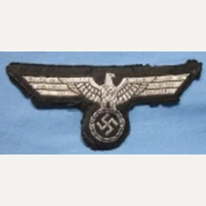 German WWII Panzer Flat Wire Coat Eagle, Removed From Coat