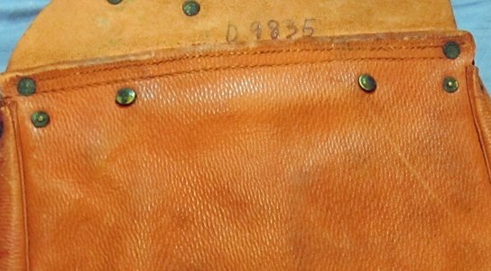 US WWI-WWII, M1904 Leather Saddlebags, Canvas Liners & Two White Canvas Ration Bags, Excellent Condition — image 7