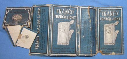 US WWI Franco Trench Lamp & Box — image 5