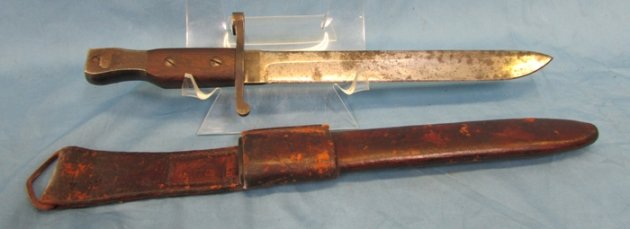  Canadian WWI First Model Ross Rifle Bayonet and  Scabbard — image 4