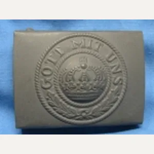 German WWI M1915 Prussian Steel Enlisted Buckle, Near Mint