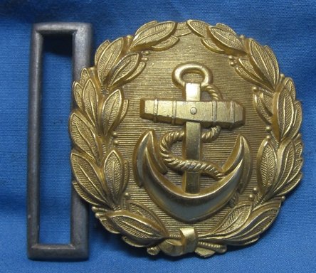 German WWII Kriegsmarine Officers Dress Buckle, Maker Marked — image 2