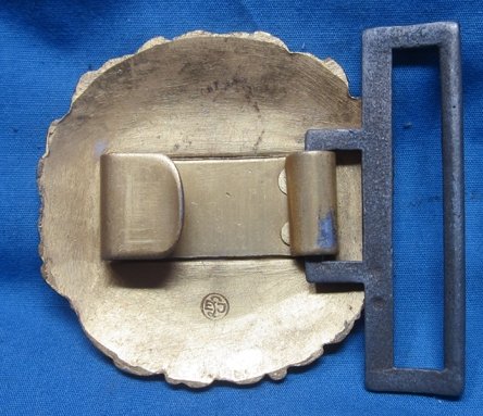 German WWII Kriegsmarine Officers Dress Buckle, Maker Marked — image 3