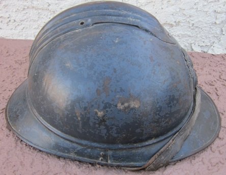 French WWI, Adrian Helmet, Colonial Infantry, Complete — image 3