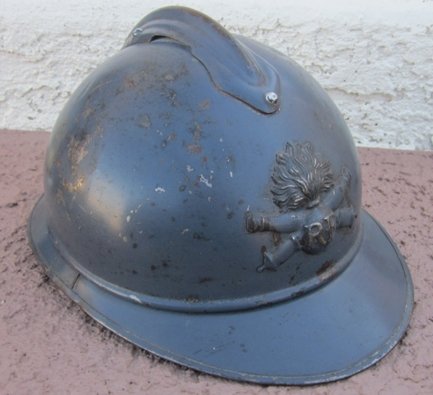 French WWI Adrian Helmet, Artillery Troops — image 2