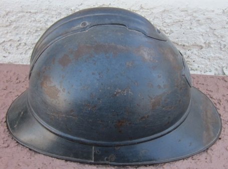 French WWI Adrian Helmet, African Light Infantry — image 3