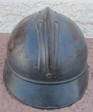 French WWI Adrian Helmet, African Light Infantry — image 4