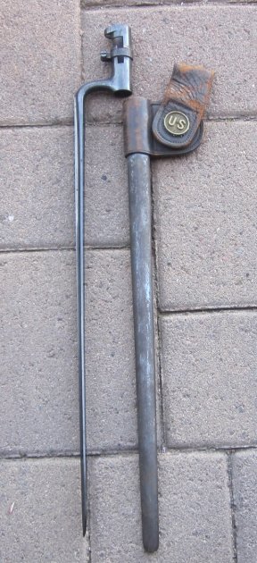 US Indian War Era, 1873 45-70 Springfield Bayonet, 1874 Pattern Scabbard — image 2