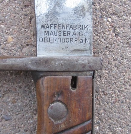 German WWI S98/05 Butcher Bayonet, Mauser Mfg, Filled In Pommel, 1917 — image 8