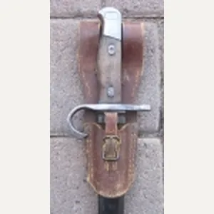 Japanese WWII Type 30 Bayonet & Rubberized Canvas Frog, Kokura …