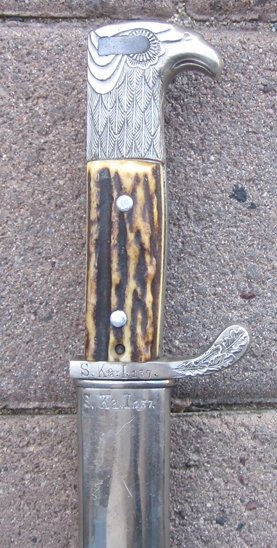 German WWII, Police Dress Bayonet, Horster Mfg., Matching, S.Ka.I.137. — image 4