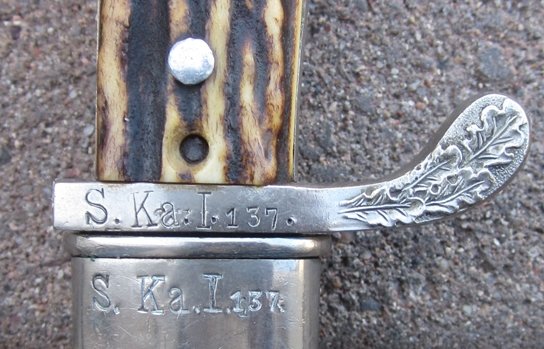 German WWII, Police Dress Bayonet, Horster Mfg., Matching, S.Ka.I.137. — image 5