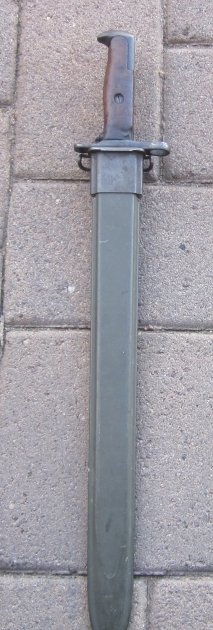 US WWII M1905 Bayonet, Springfield 1918, WWII USN Mk 1 Scabbard — image 3
