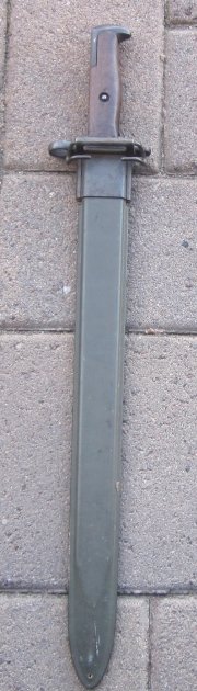 US WWII M1905 Bayonet, Springfield 1918, WWII USN Mk 1 Scabbard — image 4