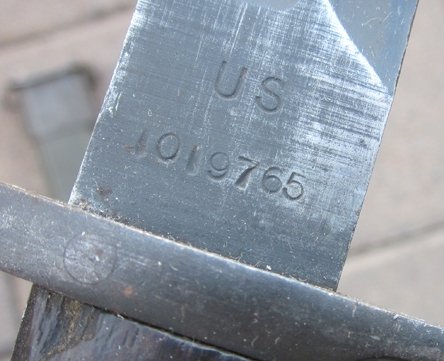 US WWII M1905 Bayonet, Springfield 1918, WWII USN Mk 1 Scabbard — image 6
