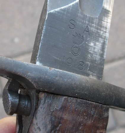 US WWII M1905 Bayonet, Springfield 1918, WWII USN Mk 1 Scabbard — image 7