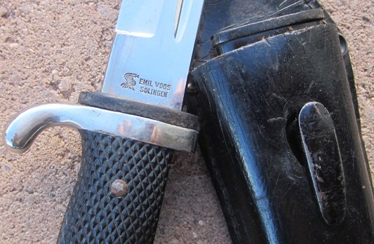 German WWII Wehrmacht Dress Bayonet & Frog, Emil Voos — image 5