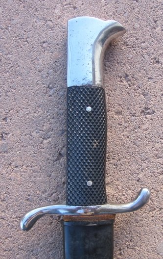 German WWII Fireman Dress Bayonet, HAH Maker — image 3