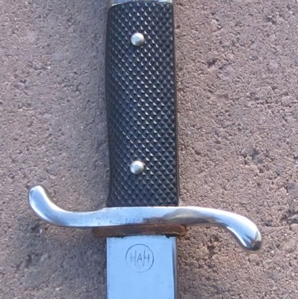 German WWII Fireman Dress Bayonet, HAH Maker — image 4