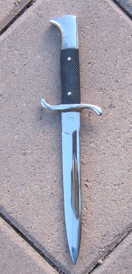 German WWII Fireman Dress Bayonet, HAH Maker — image 5