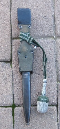 German WWII Heer Double Etched Blade Dress Bayonet, Eickhorn, Geb.Jager Rgt 98 — image 4