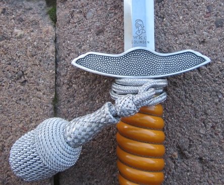 German WWII 2nd Model Luftwaffe Dagger, WKC, Complete, Knot & Hanger — image 6