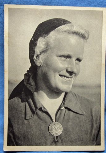 German WWII Female RAD Postcard — image 2