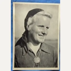 German WWII Female RAD Postcard