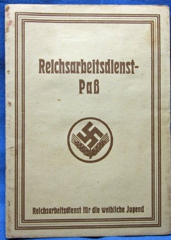 German WWII RAD Pass, Female, 1943 — image 4