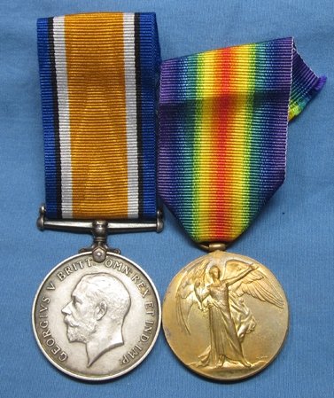 British WWI Duo, British War Medal & Victory, Highland Light Infantry — image 2