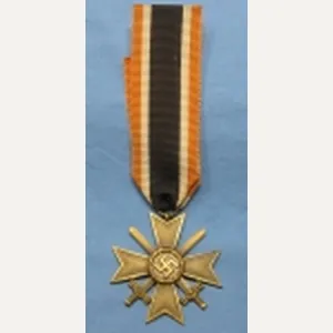 German WWII KvK 2nd Class, With Swords, Early Quality