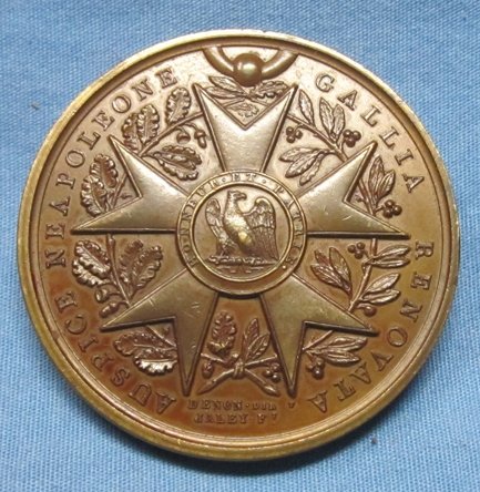 French, Bronze Napoleon 1st Table Medal, Gallia Renovatta — image 3