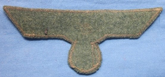 German WWII Heer Enlisted Waffenrock Coat Eagle, Silver on Gray — image 3