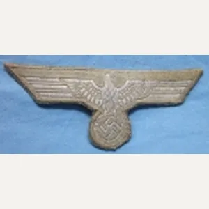 German WWII Heer Enlisted Waffenrock Coat Eagle, Silver on Gray