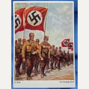 German WWII NSDAP Postcard, Die Lebendige Front