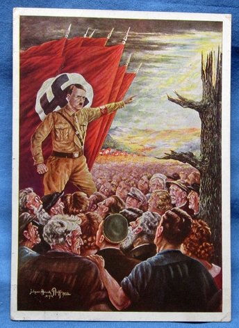German WWII NSDAP Postcard, Aufbruch der Nation — image 2