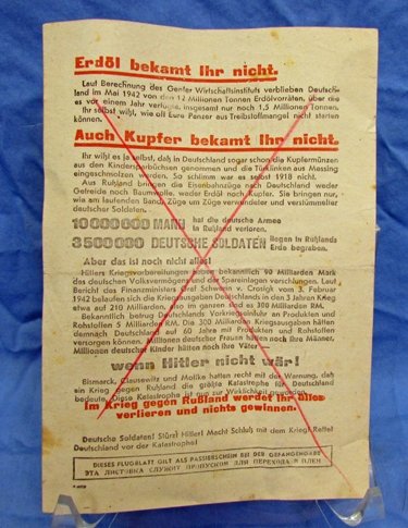  Soviet WWII Anti-German Propaganda Leaflet — image 3