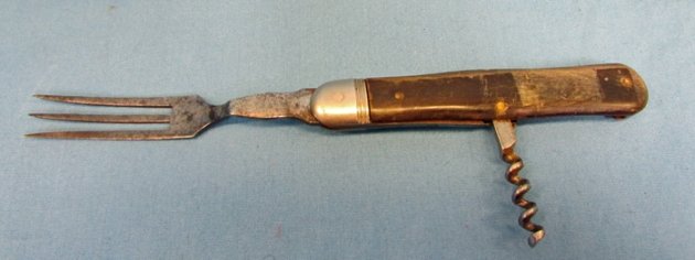  Late 19th Century Folding Fork & Corkscrew — image 3