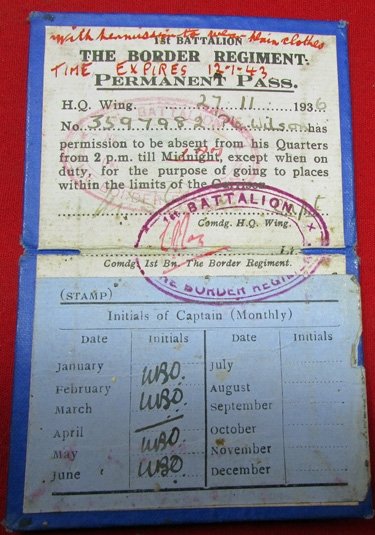 British Medal 1918 General Service Medal, 2 Sports Medal & Pass Book, Border Regt. Palestine — image 4
