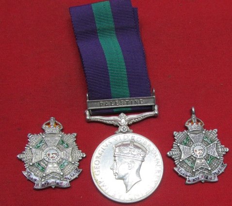 British Medal 1918 General Service Medal, 2 Sports Medal & Pass Book, Border Regt. Palestine — image 6
