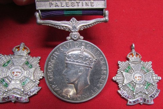 British Medal 1918 General Service Medal, 2 Sports Medal & Pass Book, Border Regt. Palestine — image 7