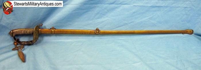  British Victorian Era 1857 Pattern Royal Engineer Officers Sword, Brass Scabbard — image 2