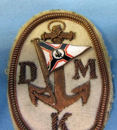  German Pre WWII Yacht Club Hat Badge DMK — image 3