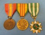 US Vietnam War, Theater Made, Medal Trio